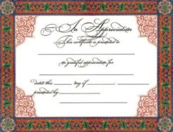 9780805404562 Certificate Of Appreciation