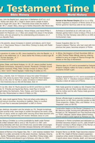 9789901980635 New Testament Time Line Wall Chart Laminated