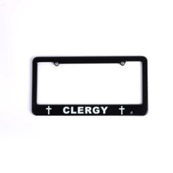 788200516483 Clergy With Crosses Auto Tag Frame