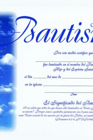 9780805473605 Certificate Of Baptism