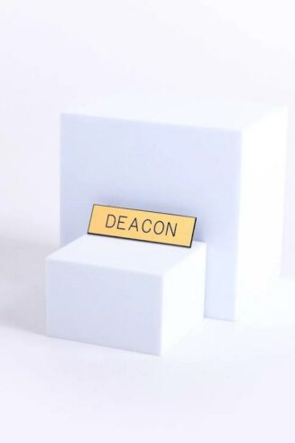 788200450428 Deacon Engraved Plastic Badge