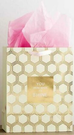 081983642081 Gold Hexies Shine Specialty Gift Bag