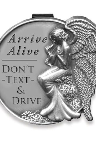 798890156722 Arrive Alive Dont Text And Drive Visor Clip