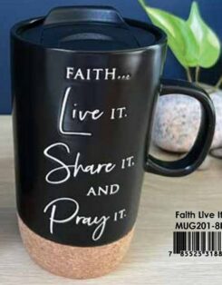 785525318846 Faith Live It Travel Mug With Lid