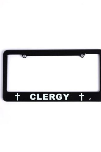 788200516483 Clergy With Crosses Auto Tag Frame