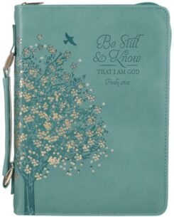 1220000326262 Fashion Vegan Leather Bible Cover for Women: Be Still & Know Inspirational Bible
