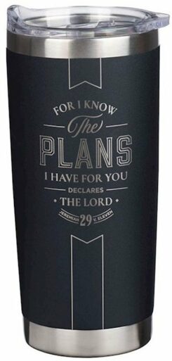 1220000327641 For I Know The Plans Stainless Steel Travel Tumbler Jeremiah 29:11