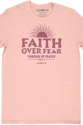 612978644737 Faith Over Fear Powered By Prayer (Large T-Shirt)