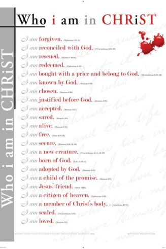 9781596363991 Who I Am In Christ Wall Chart Laminated
