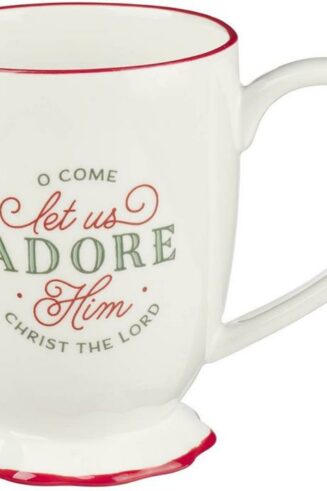 1220000329447 Large Novelty Inspirational Ceramic Coffee & Tea Mug for Women & Men: O Come Let