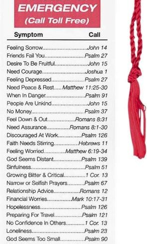 603799346627 In Case Of Emergency Tassel Bookmark