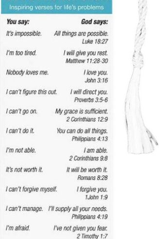 603799346634 Gods Answers Chart Tassel Bookmark