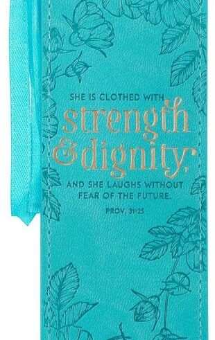 1220000136847 Strength And Dignity Faux Leather Proverbs 31:25