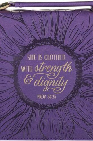 1220000322264 Women's Fashion Bible Cover Strength And Dignity Proverbs 31:25