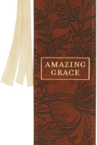 1220000322738 Premium Vegan Leather Bookmark for Women: Amazing Grace - Inspirational