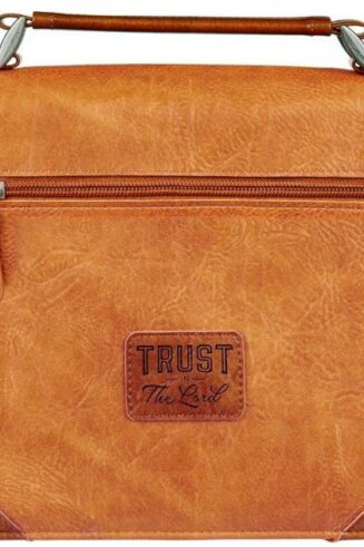 1220000324732 Classic Vegan Leather Bible Cover for Men & Women: Trust in the Lord Inspiration
