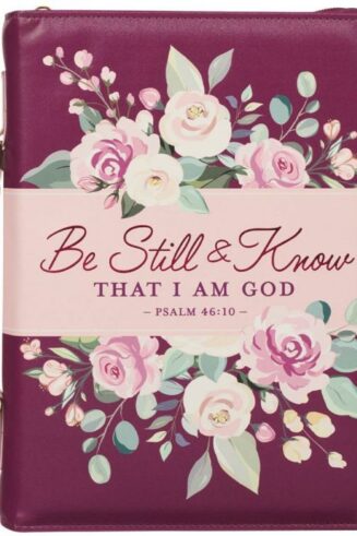 1220000325159 Fashion Vegan Leather Bible Cover for Women: Be Still & Know Inspirational Scrip
