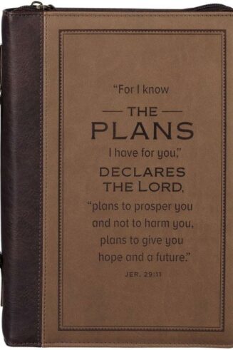 1220000720046 Premium Vegan Leather Inspirational Bible Cover for Men & Women: Know the Plans