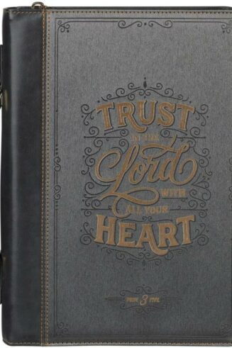 1220000721449 Premium Vegan Leather Inspirational Bible Cover for Women: Trust in The Lord Enc