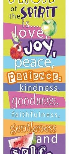 6006937092112 Fruit of the Spirit Sunday School/Teacher Bookmark Set - Galatians 5:22-23 Book