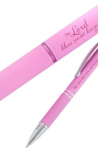 6006937142138 The Lord Bless You Pink Stylish Classic Pen in Matching Gift Case - Numbers 6:24