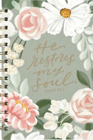 9798896780748 He Restores My Soul Green Garden Journal Psalm 23:3