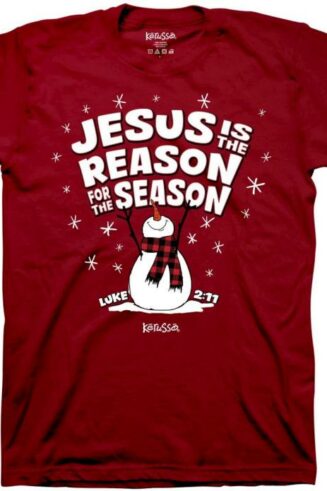 612978656082 Kerusso Kids Jesus Is The Reason Snowman (Medium T-Shirt)