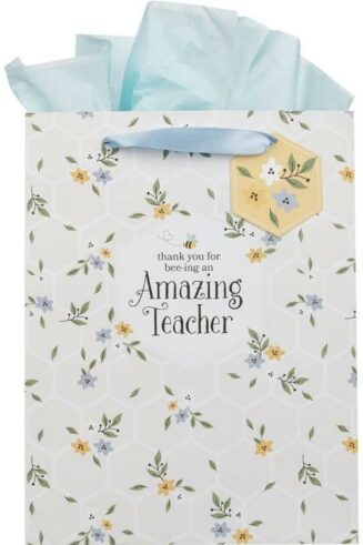 1220000370784 WITH LOVE Thank You for Bee-ing an Amazing Teacher Large Gift Bag w/ Handles