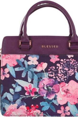 6006937142756 Blessed Purse Style Bible Cover for Women Black Faux Leather